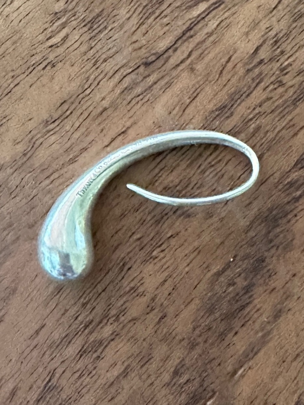 Tiffany & Co Silver Elsa Peretti Teardrop Hook Replacement Earring